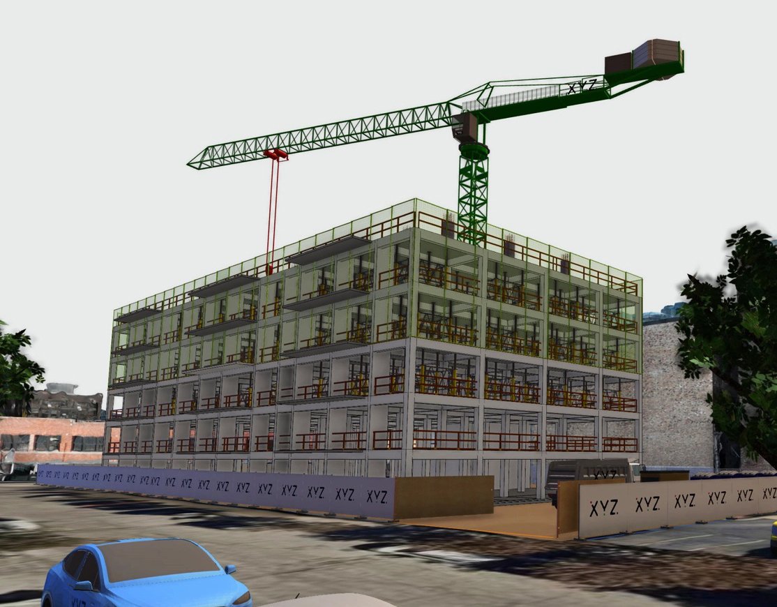 Large scale construction site logistics operations